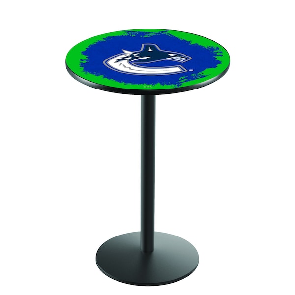 42" Blk Wrinkle Vancouver Canucks Pub Table